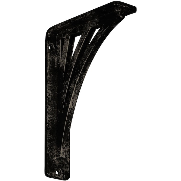 Ekena Millwork Nevio Wrought Iron Bracket, (Single center brace), Antiqued Pale Gold 1 1/2"W x 5 1/2"D x 8"H BKTM01X05X08SNEAPG - main
